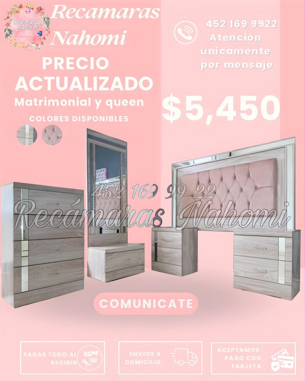 Recámara Gris Madera Rosa