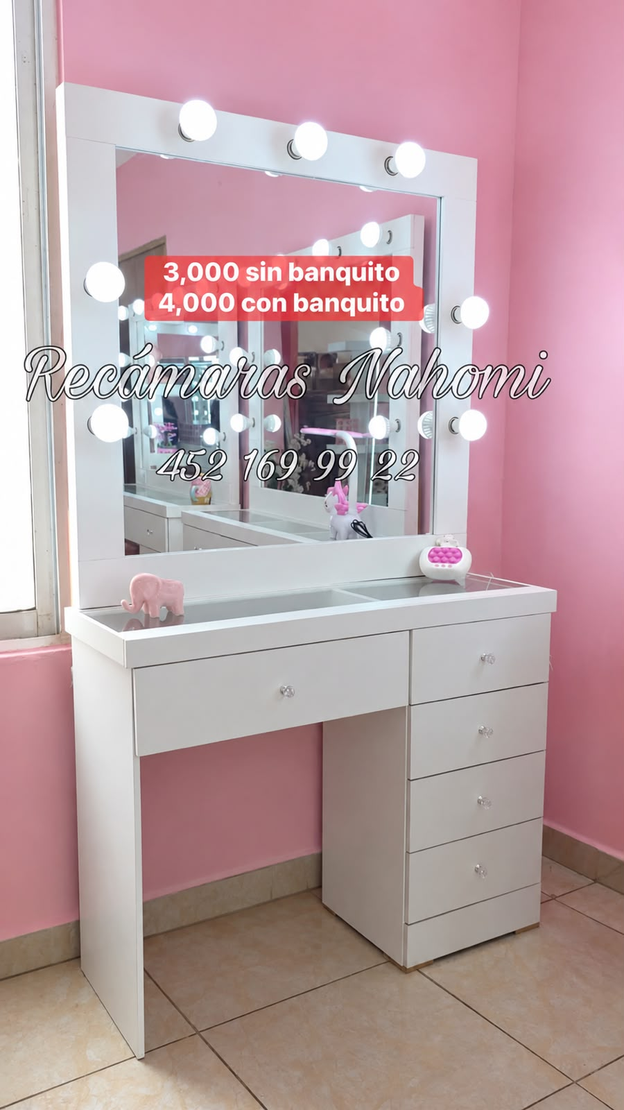 Vanity Blanco Hollywood sin Banquito