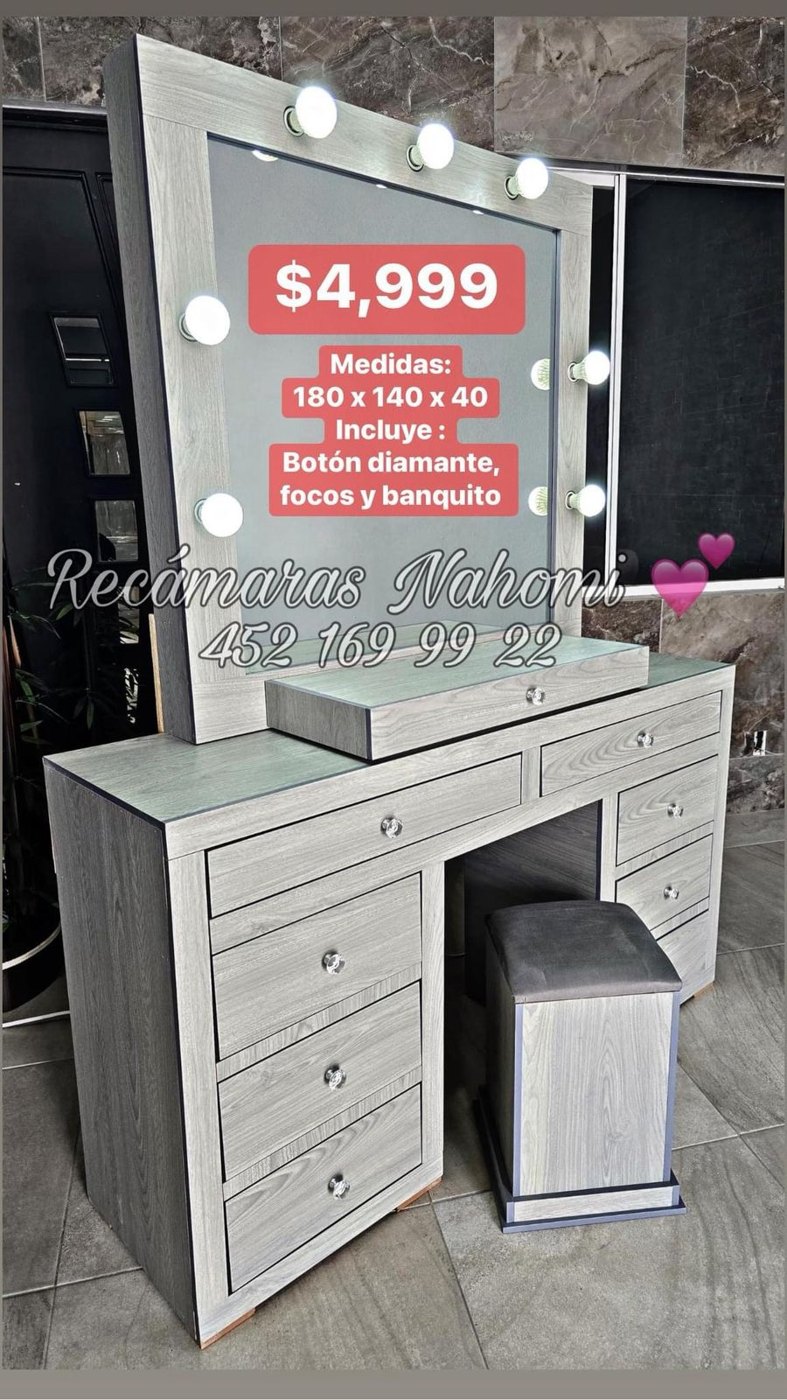 Tocador Gris Hollywood 180 x 140